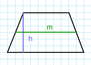 Трапеция с высотой и среденей линией