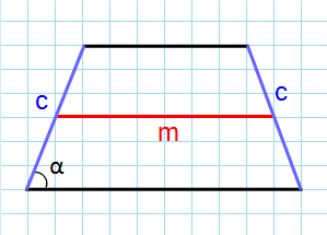Трапеция со средней линией и боковой стороной
